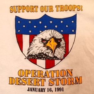 Vintage '90s Desert Storm Support Our Troops t-shirt